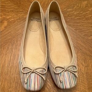 Stuart Weitzman Striped Multicolor Flats